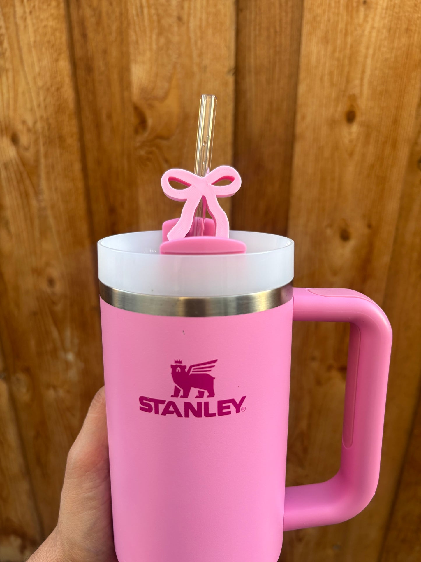 Pretty bow straw toppers
