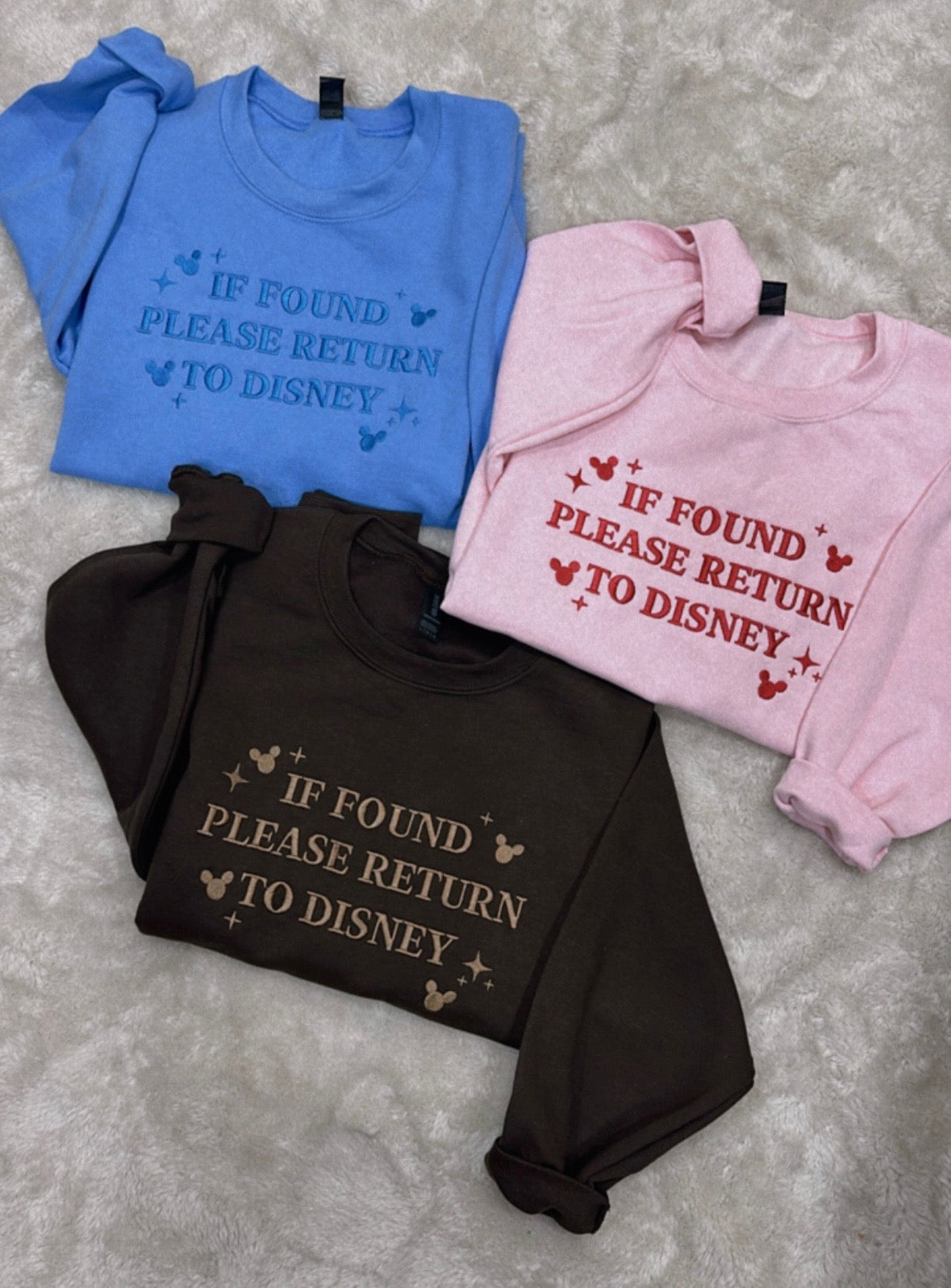 If found Embroidered Crewneck