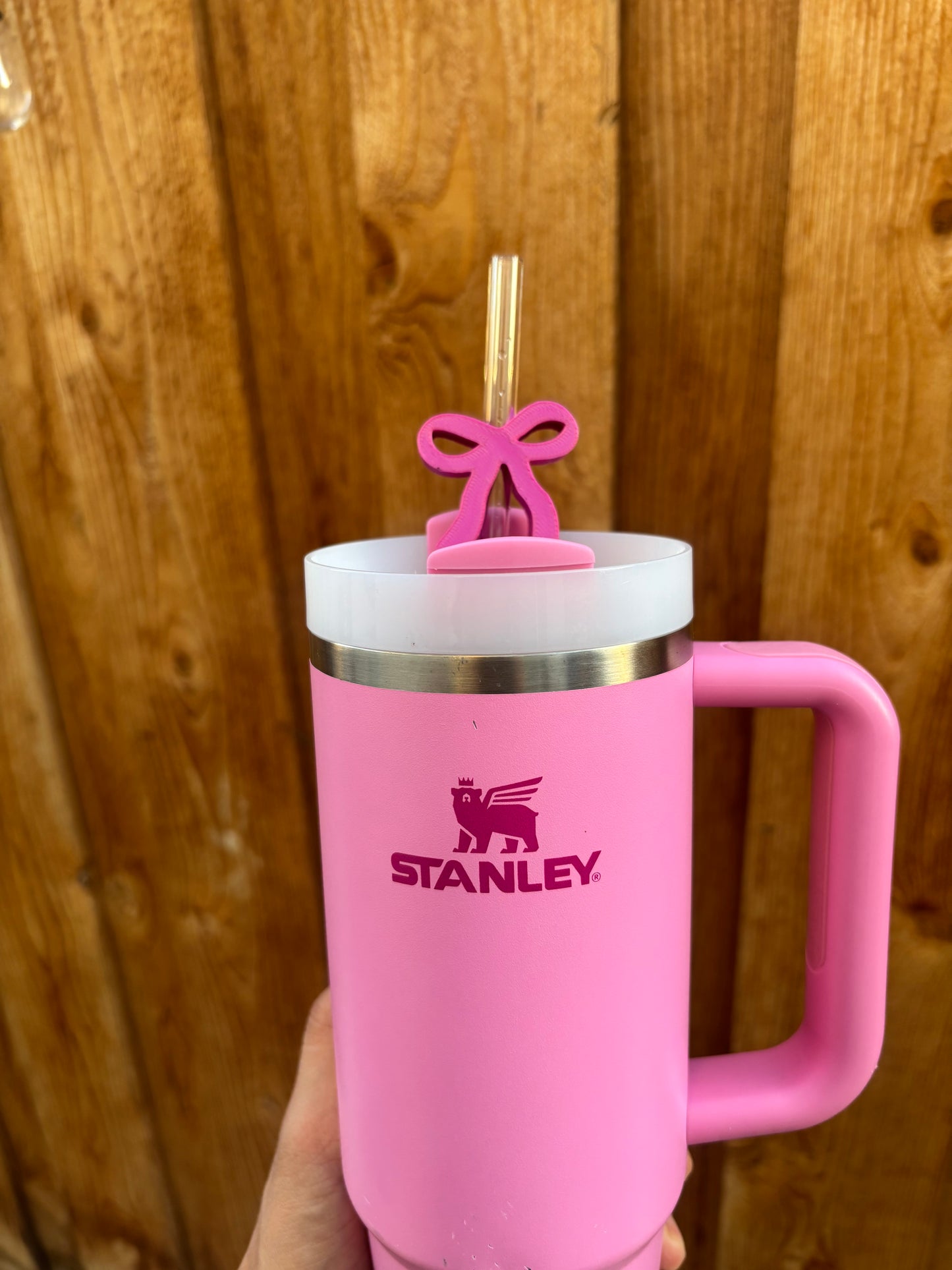 Pretty bow straw toppers