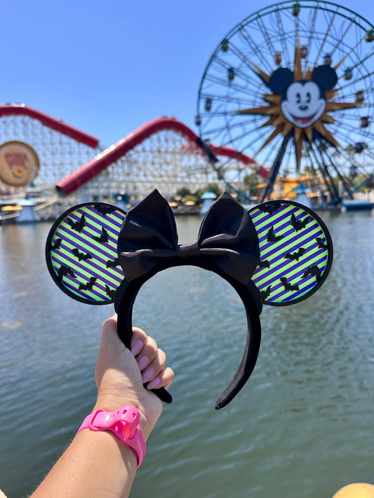 Green/Purple Haunted Bat Ears