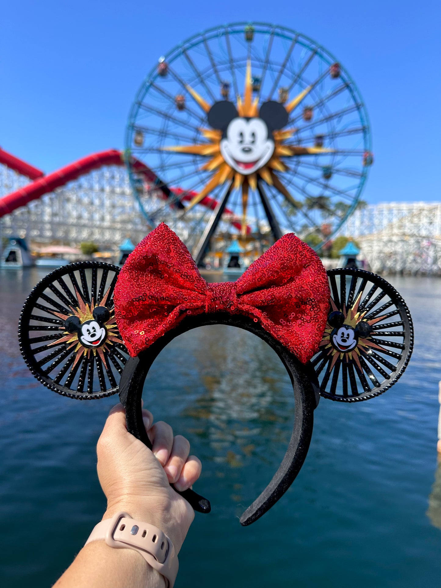 Rhinestoned Ferris Wheel Ears