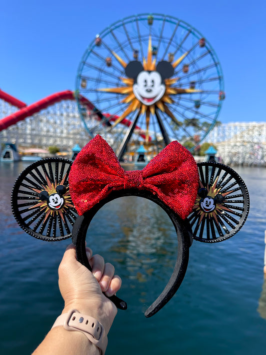 Rhinestoned Ferris Wheel Ears