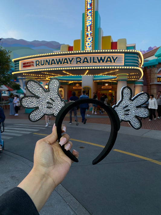 Rhinestoned Hand Ears